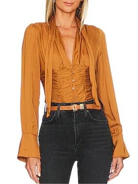 Free People Meet Me There Buttondown Blouse